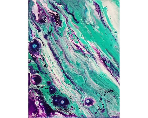 Syntego Kit Pittura Con I Numeri Per Adulti: Farfalla Viola Astratta Su Tela 50x40 Cm, Acrilici E Pennelli Inclusi