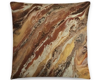 Decorative Throw Accent Pillowcase in Brown and Beige for Couch/Sofa, Bed, or Floor