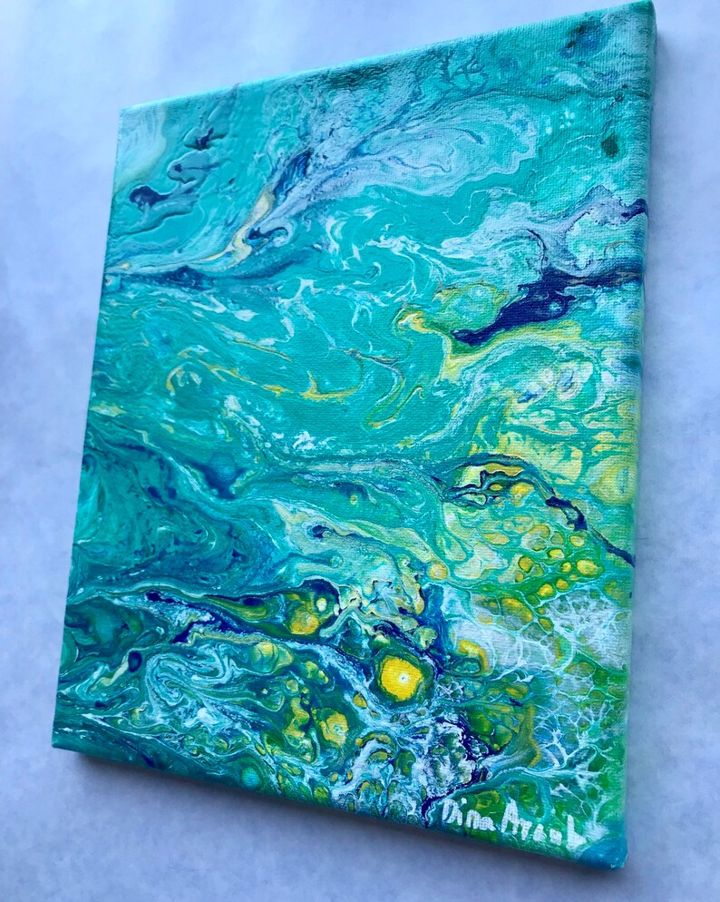 Acrylic Pouring Painting Original Fluid Abstract Art on Etsy