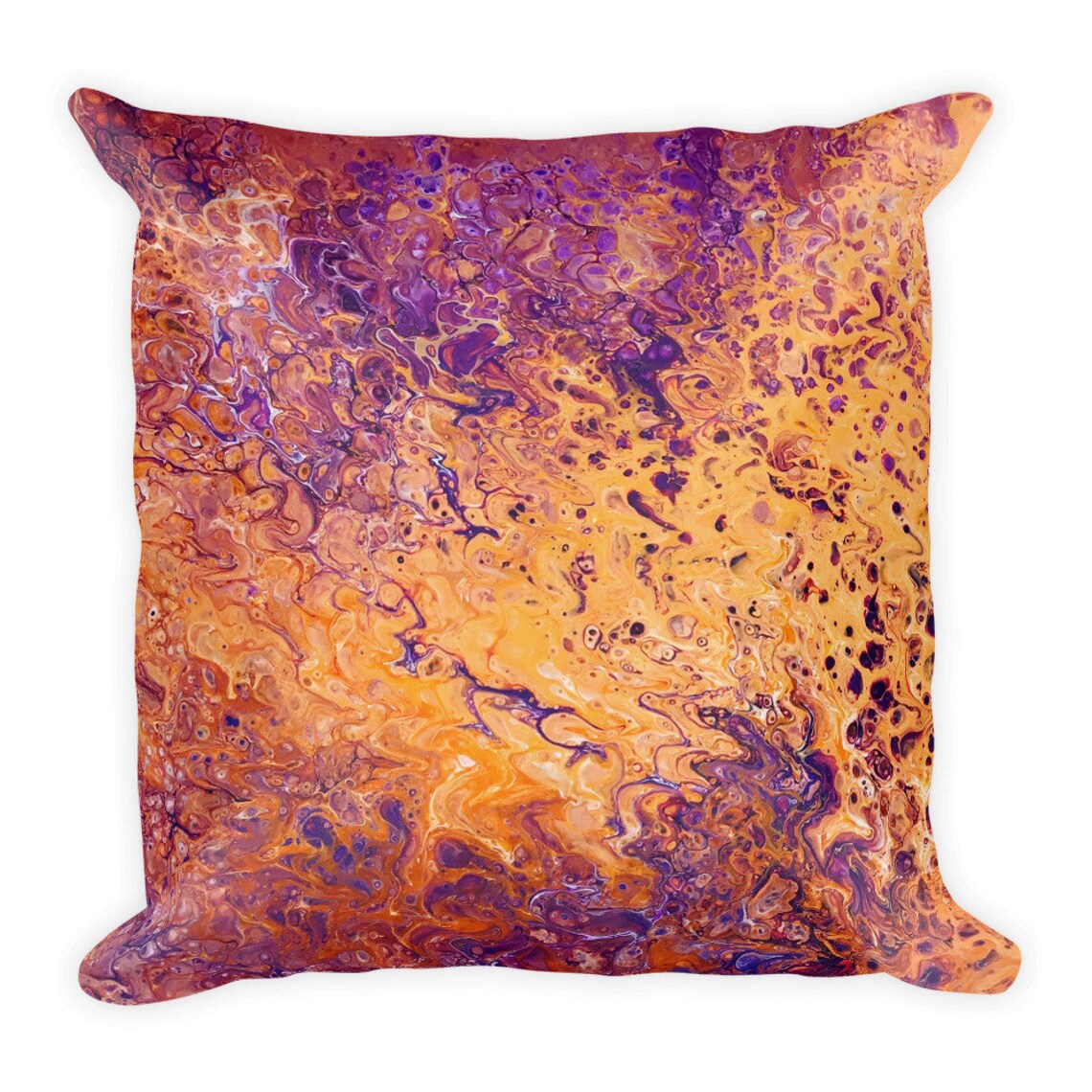 Orange and Purple Decorative Pillow Throw Accent Pillow for Etsy