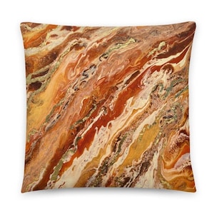 Decorative Throw Accent Pillow in Brown and Beige