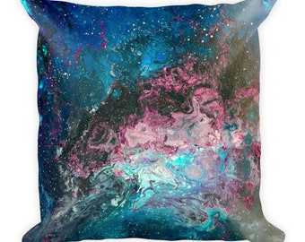 Space Decorative Pillow, Cosmos nebula galaxy outer space accent pillow