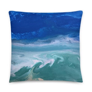 Ocean Beach Decorative Throw Pillow Home Office Beach Lake House Decor