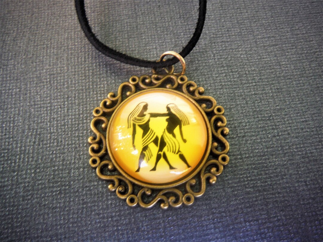 Gemini Necklace, Zodiac Pendant, Astrology Jewelry, Zodiac Sign Gemini