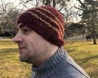 Maroon Gold Beanie - Etsy