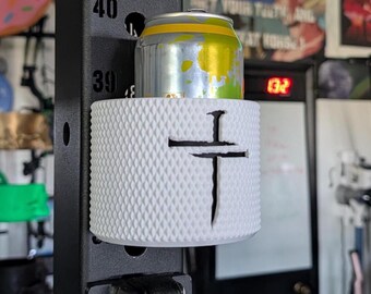 Nail Cross Magnetic Cupholder white with changeable colors