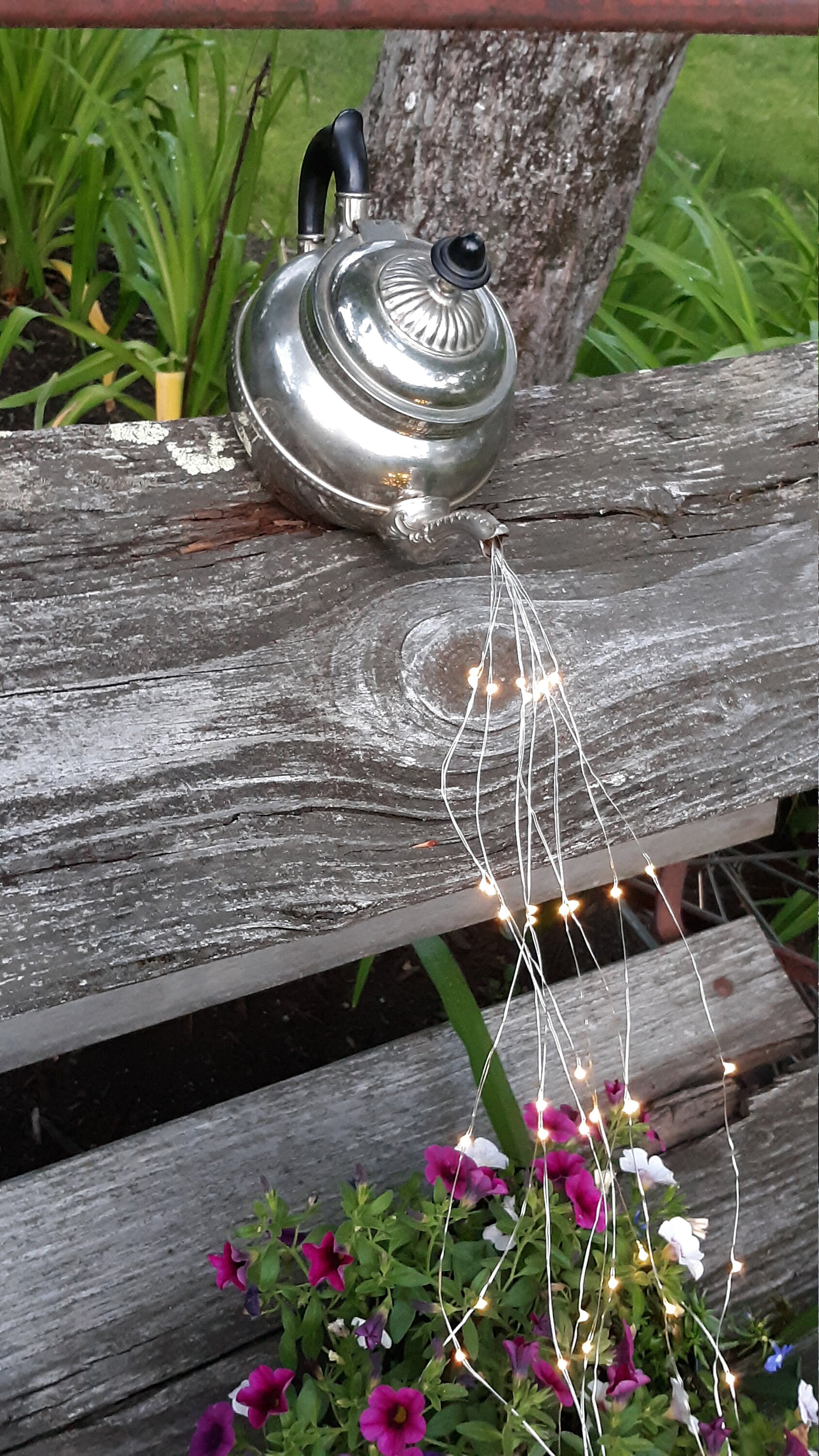 Teapot solar Light Etsy