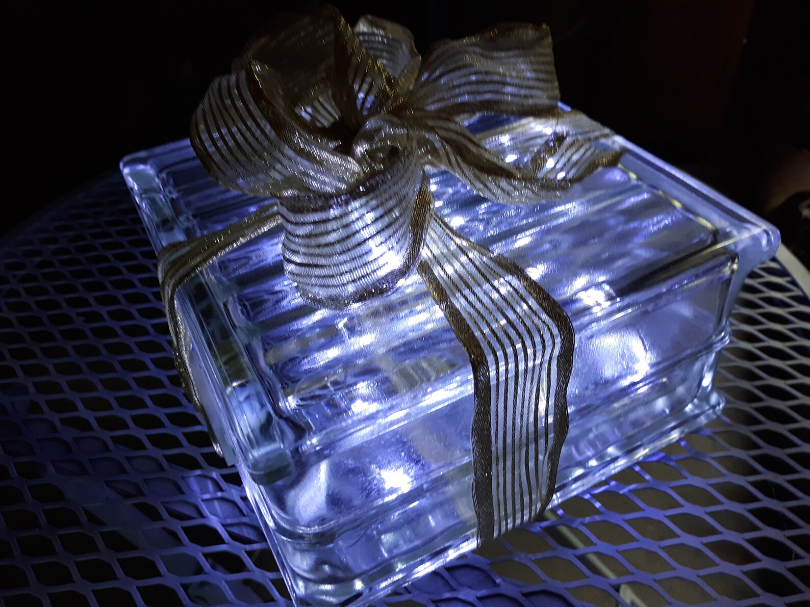 Glass Block Light Etsy