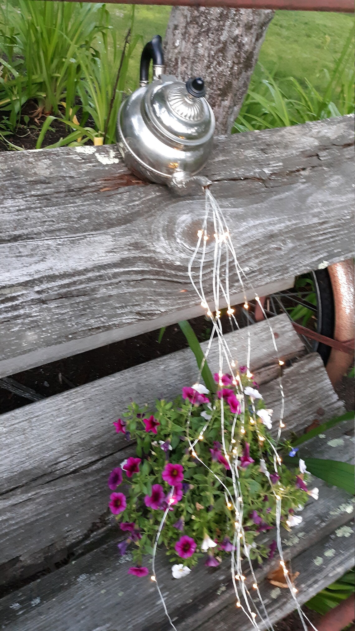 Teapot Solar Light Etsy