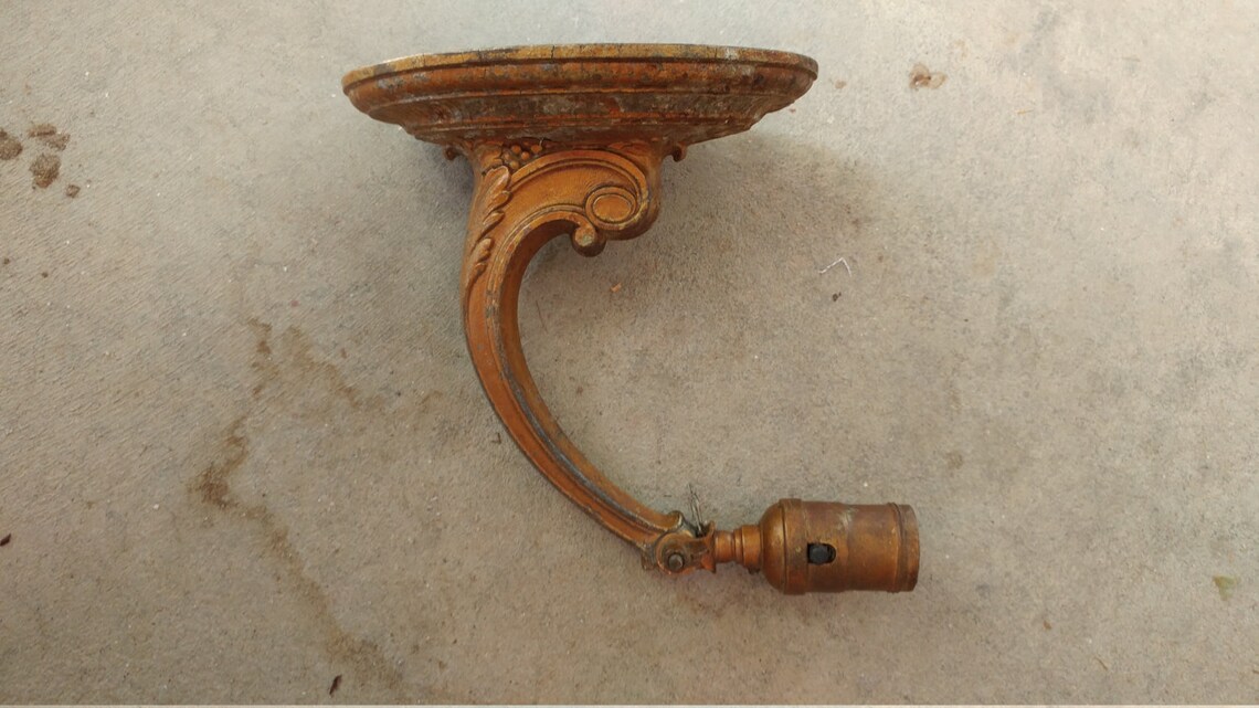 Cast Iron Wall Light Etsy