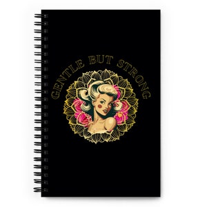 Retro-Inspired Feminine Journal: Empowering Notebook for Women - Gentle Yet Strong Feminist Gift