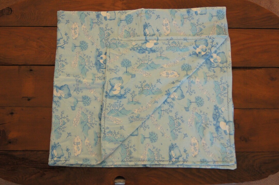 Blue Receiving Blanket Etsy
