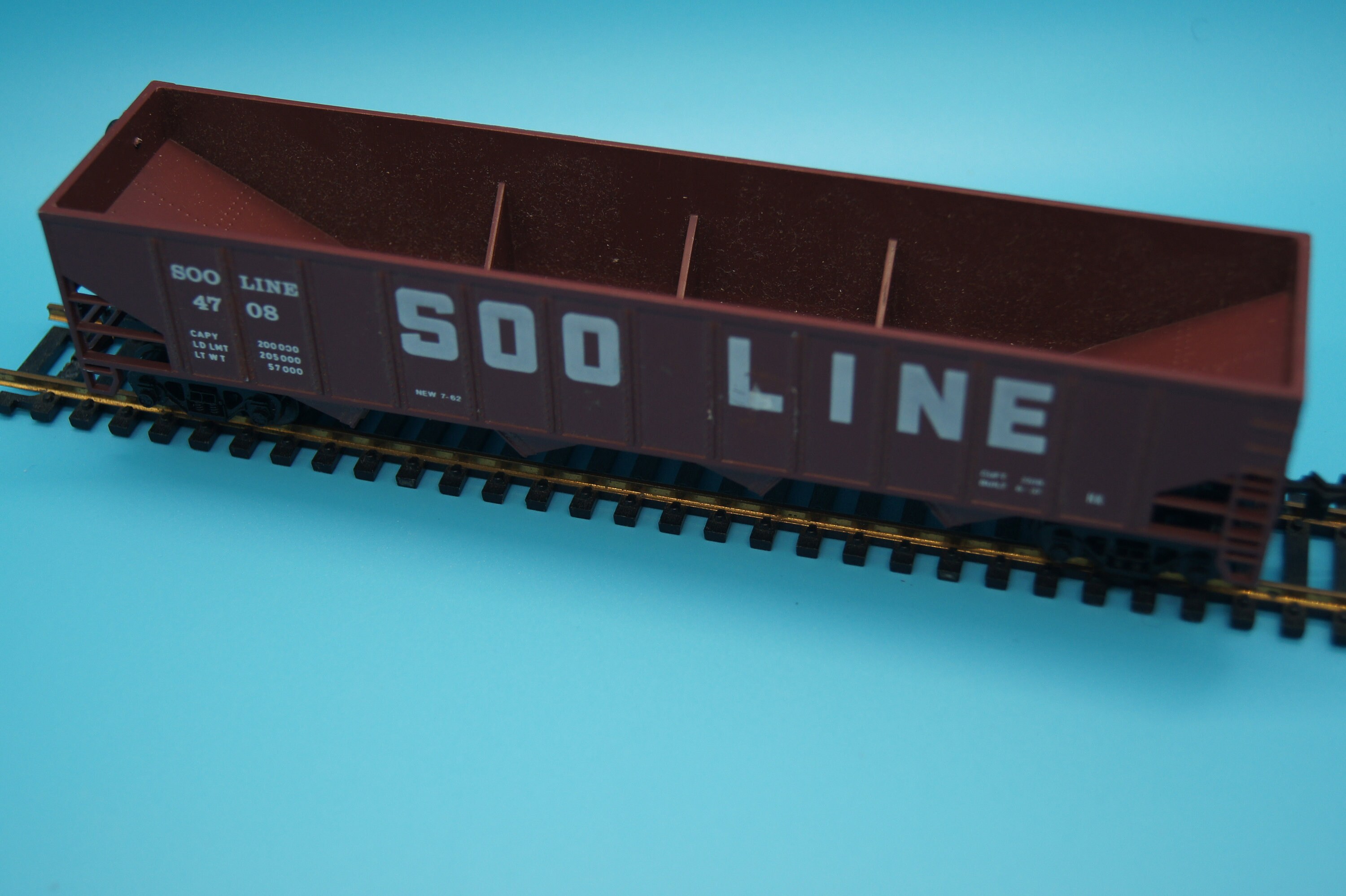 HO Scale Soo Line 4 Bay Hopper Car 4708 Etsy