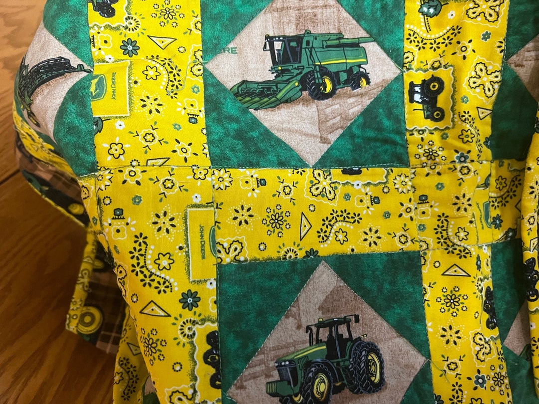 John Deere Cotton Homemade Receiving Blanket Etsy
