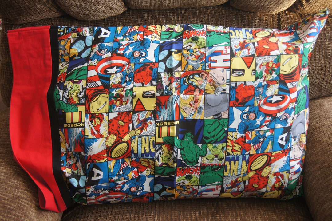 Marvel Comic Book Cotton Pillowcase Etsy Ireland