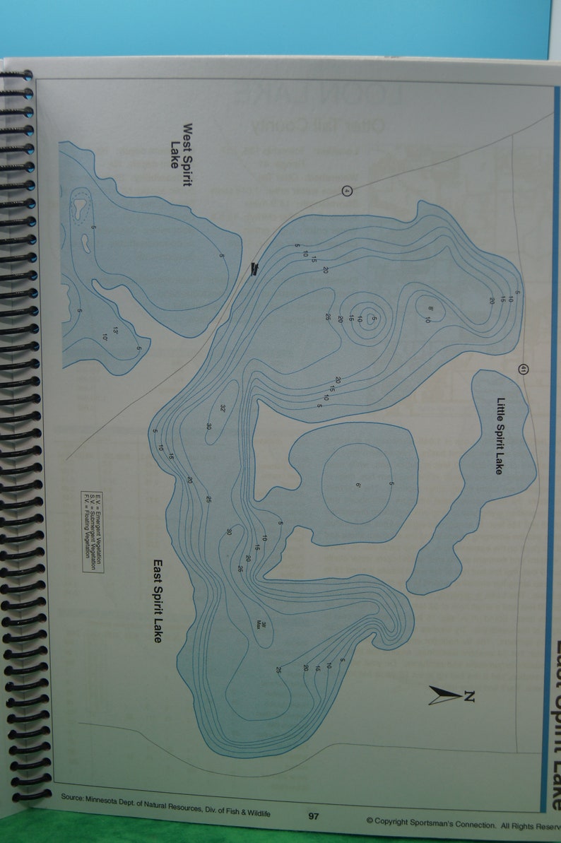 Detroit Lakes and Otter Tail Area Fishing Map Etsy