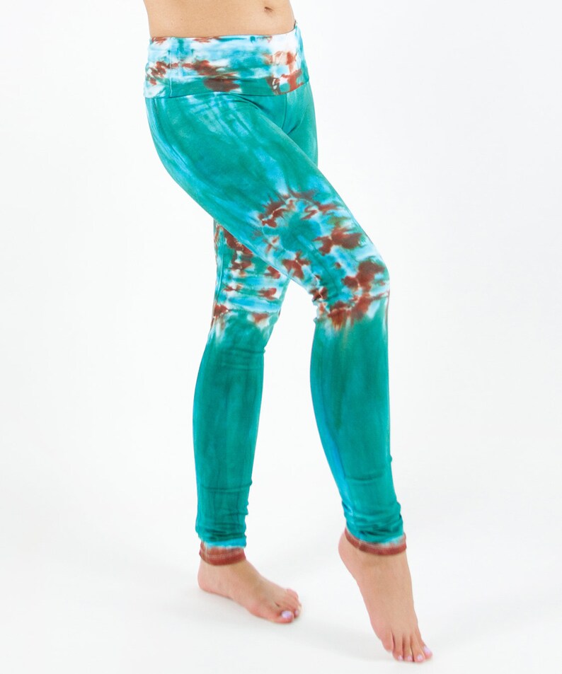 Kiowa Tie Dye Fold Over Leggings Southwest Leggings Etsy