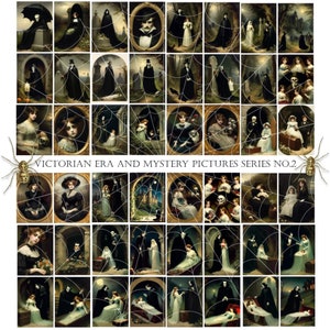 Assustador assustador assustador misterioso vitoriano vintage imagens de terror e cartões postais, série número 2, download digital, arquivo instantâneo