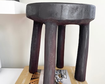 11”W x 13”H Lobi Stool | African Senufo Stool | African End Table | African Wooden Table | African Bench | Side Stool | Furniture