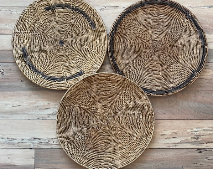 SET OF 3 Makenge Baskets 766 African Wall Basket African Basket Wall