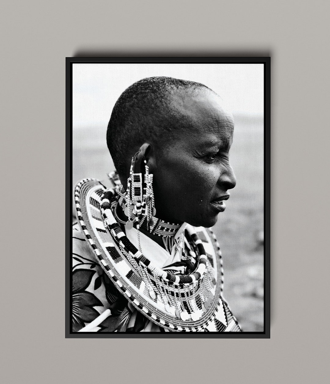 Maasai Canvas Framed Portraits African Framed Art African Framed Wall