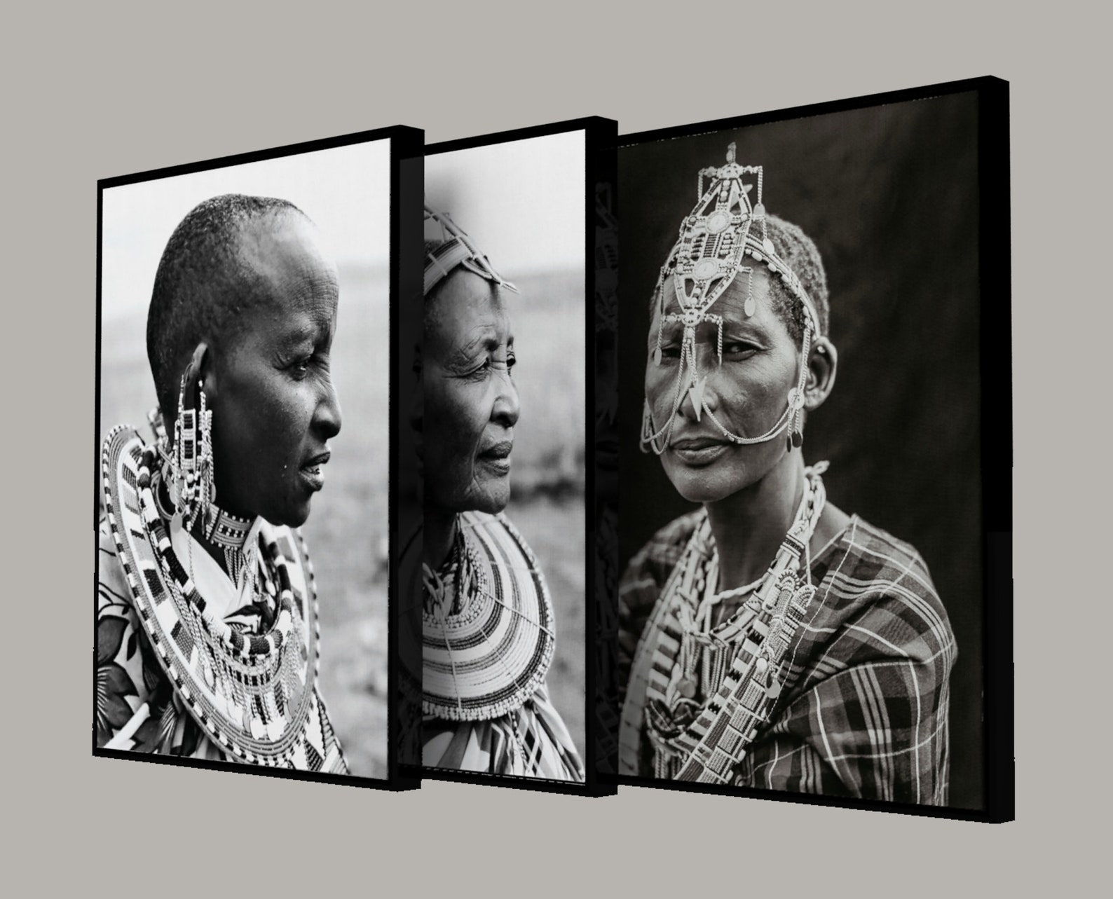 Maasai Canvas Framed Portraits African Framed Art African Etsy