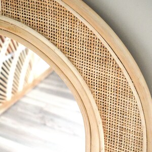 Large Handmade Rattan Mirror Wall Decor Mirror Rattan Furniture ...