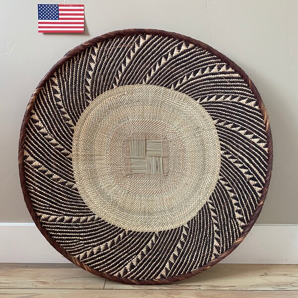 African Wall Basket Decor | Binga Blonde Woven Art