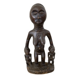 Antique African Luba Baluba Figurine | African Tribal Mask | African Art | Tribal Mask | Tribal Art | Wooden Mask | African Masks