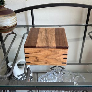 Handmade Hardwood Butternut and Black Walnut Box