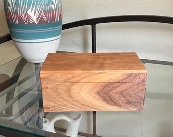 Handmade Hardwood Black Walnut and Cherry Box