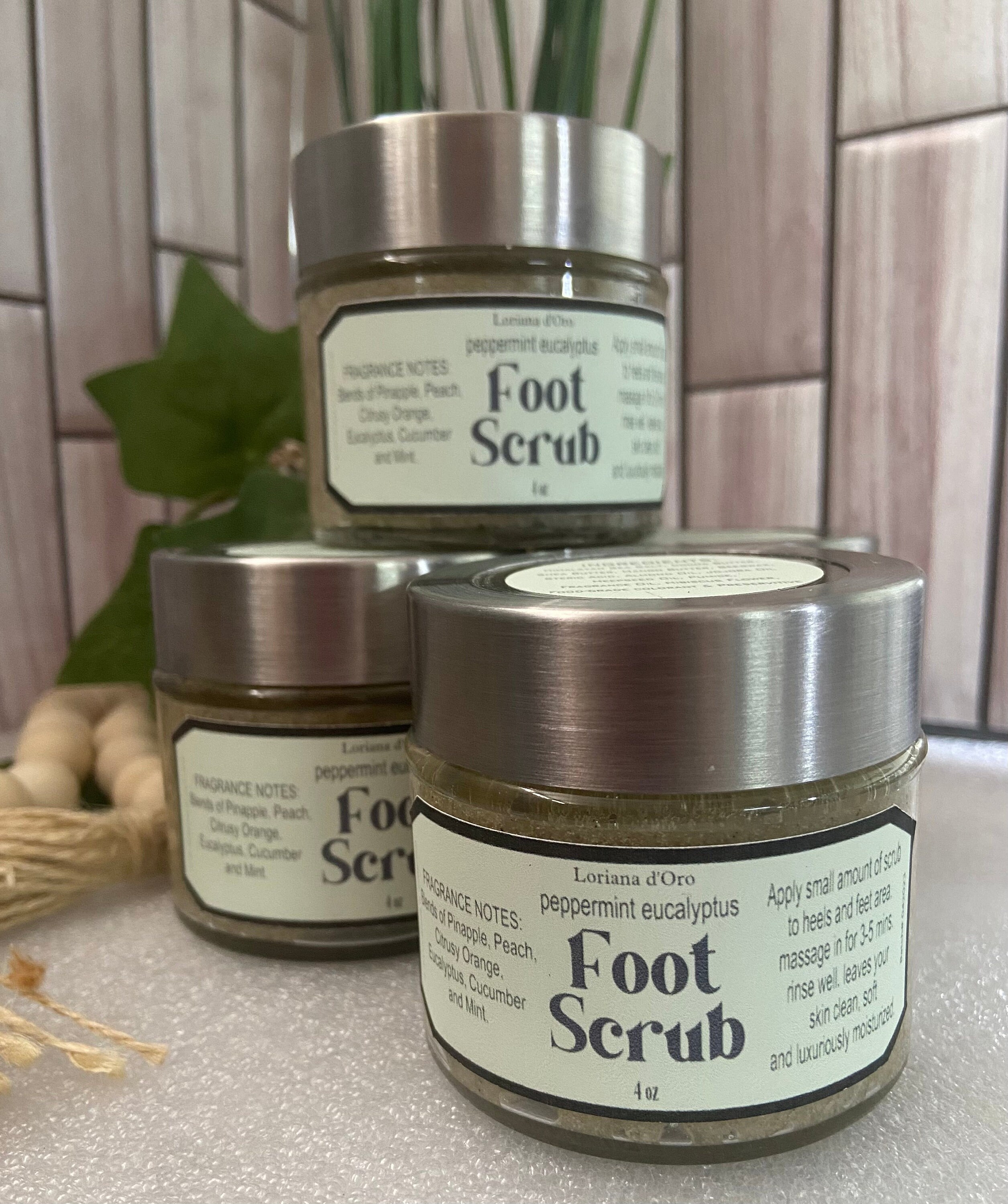 Peppermint & Eucalyptus Foot Scrub Etsy