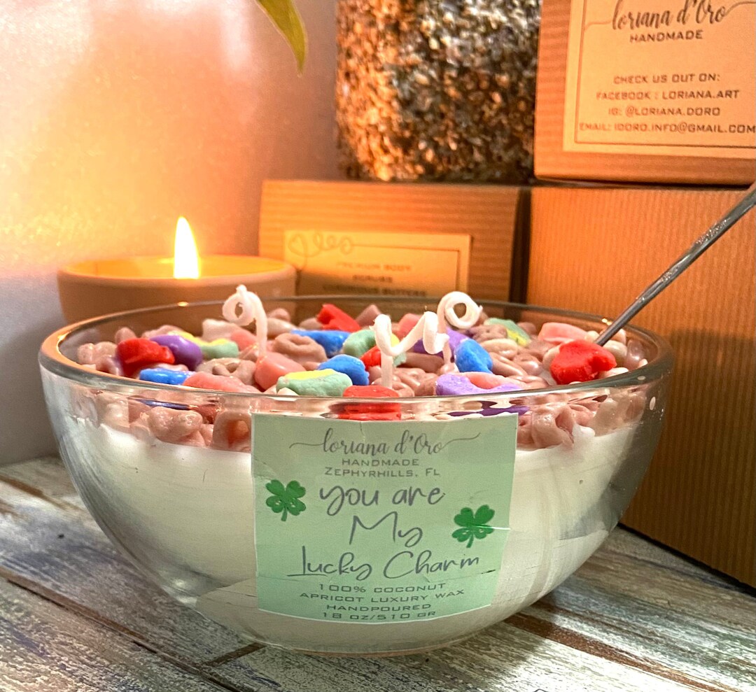 Lucky Charms Cereal Bowl Candle Etsy