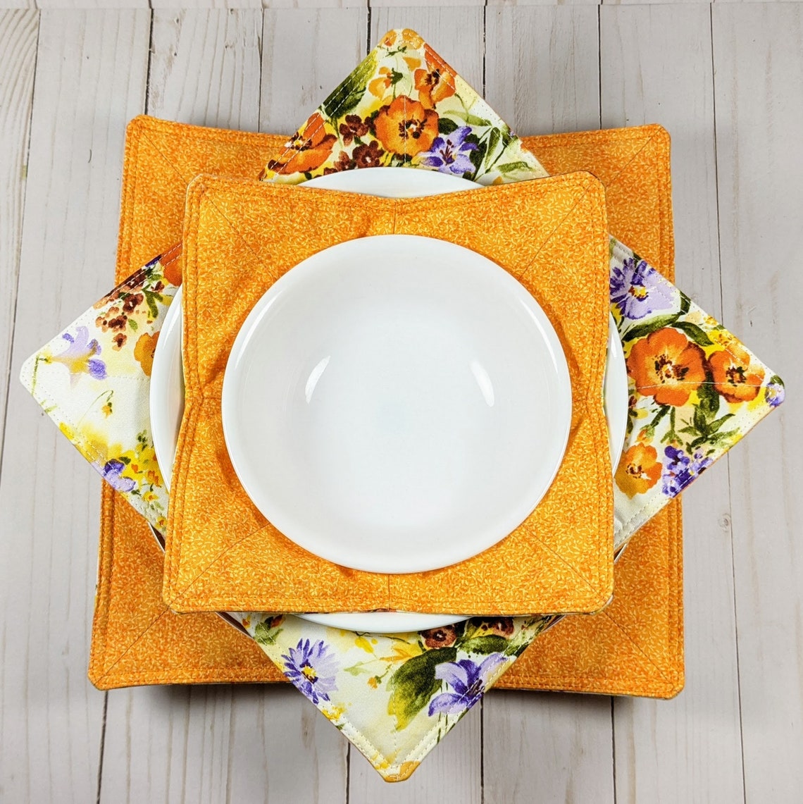 Microwave Bowl Pot Holder Microwave Plate Pot Holder Orange Etsy