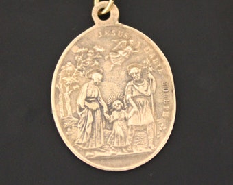 St Joseph of the Oak with 14k Gold plated Chain, Religious Necklace, Saints Medal Necklace, Gold Chain