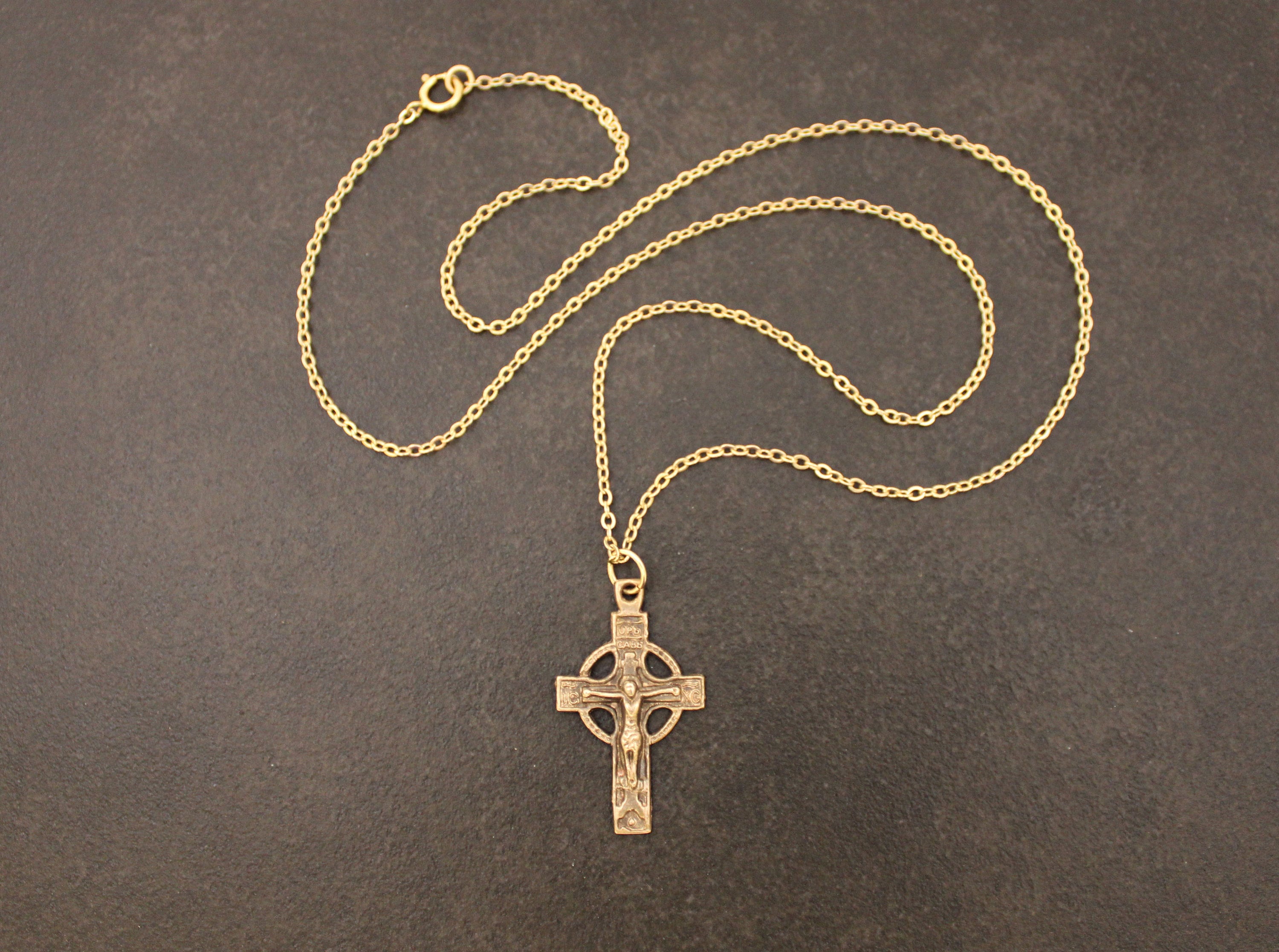 Anglican Crucifix with 14k Gold Filled Chain Religious Etsy