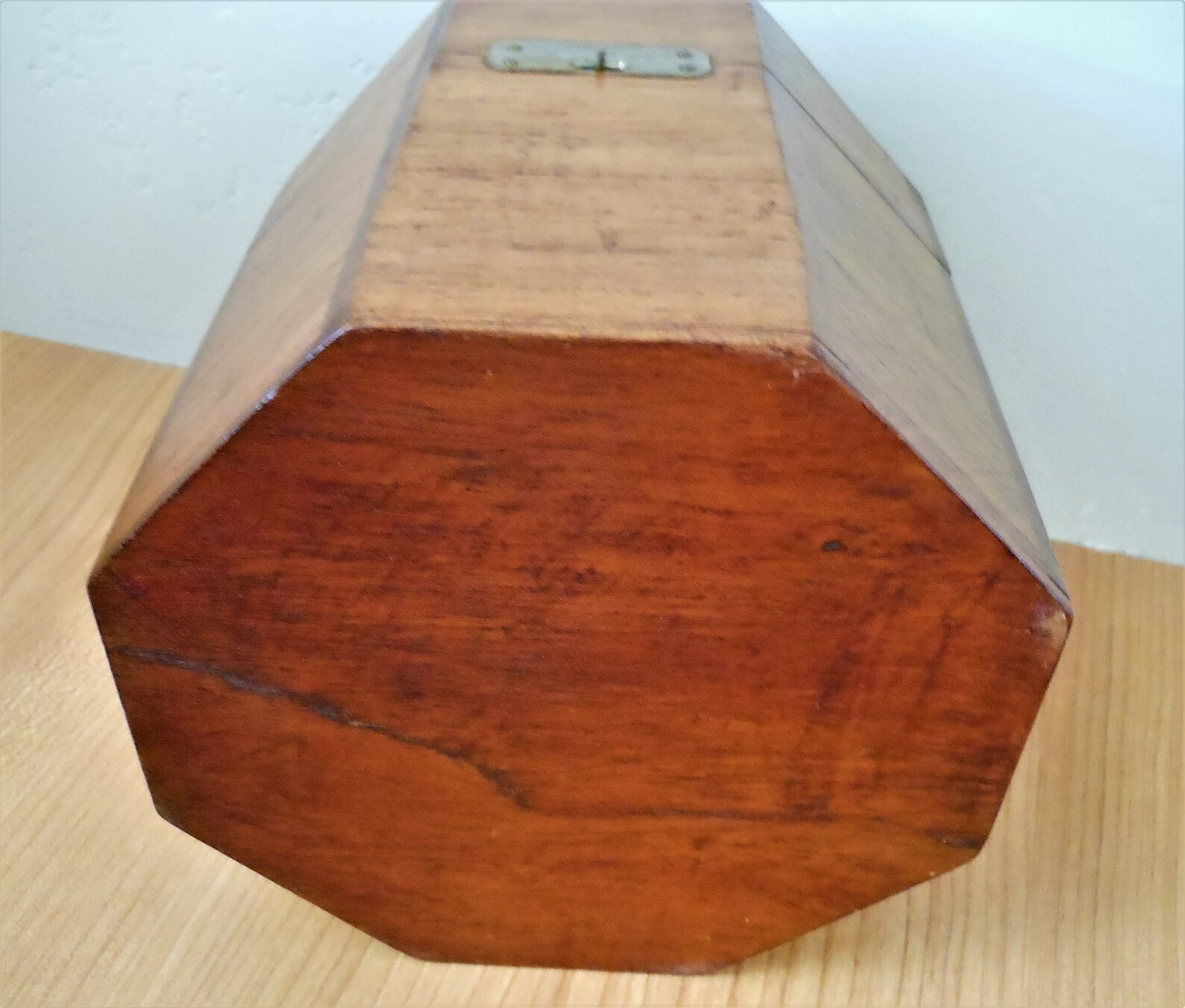 Handmade Antique Octagon Shaped Wood Keepsake Box with Latch Etsy