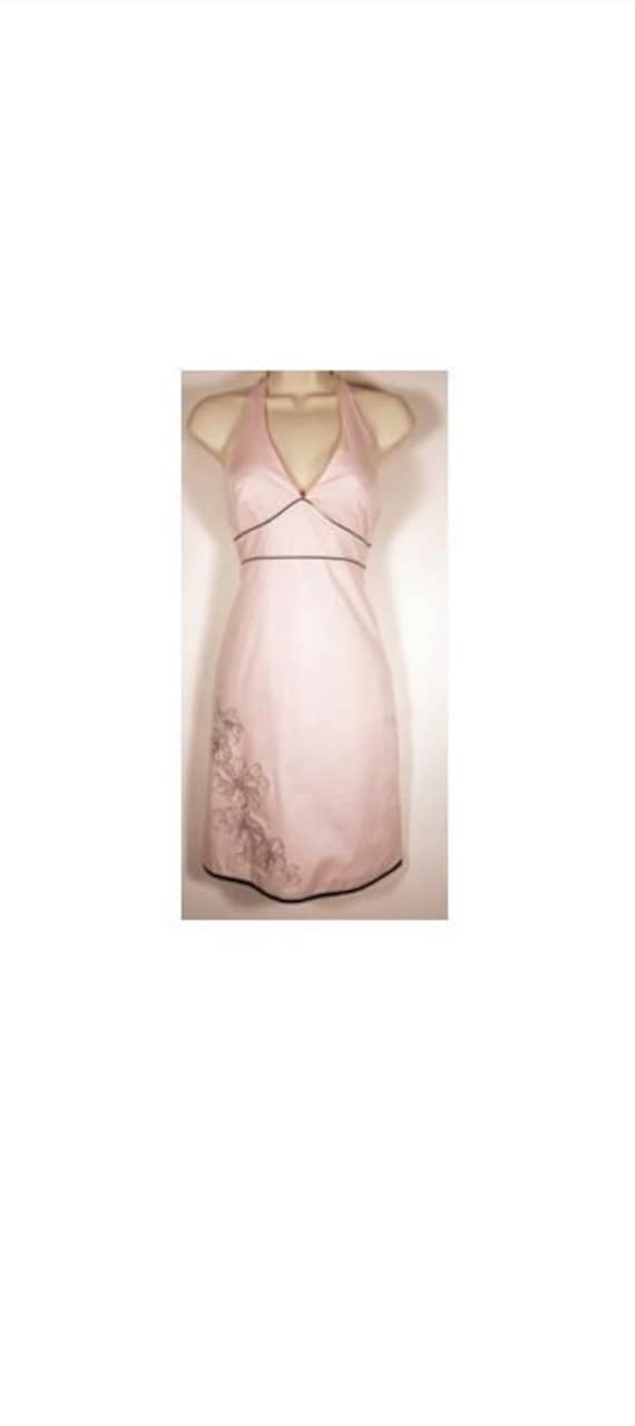 Fitted Halter Dress Beautiful XHILARATION Pink & B