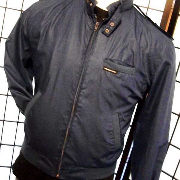 Vintage Member's Only Jacket Mens Blue 40