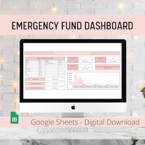 Emergency Fund Spreadsheet - Emergency Fund Google Sheets - Savings Spreadsheet - Savings Tracker