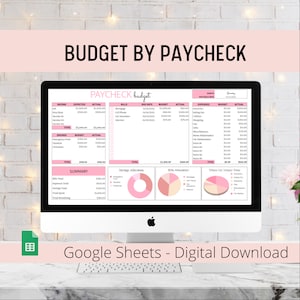 Budget By Paycheck Spreadsheet - Google Sheets Budget Template - Bi-Weekly Budget Spreadsheet