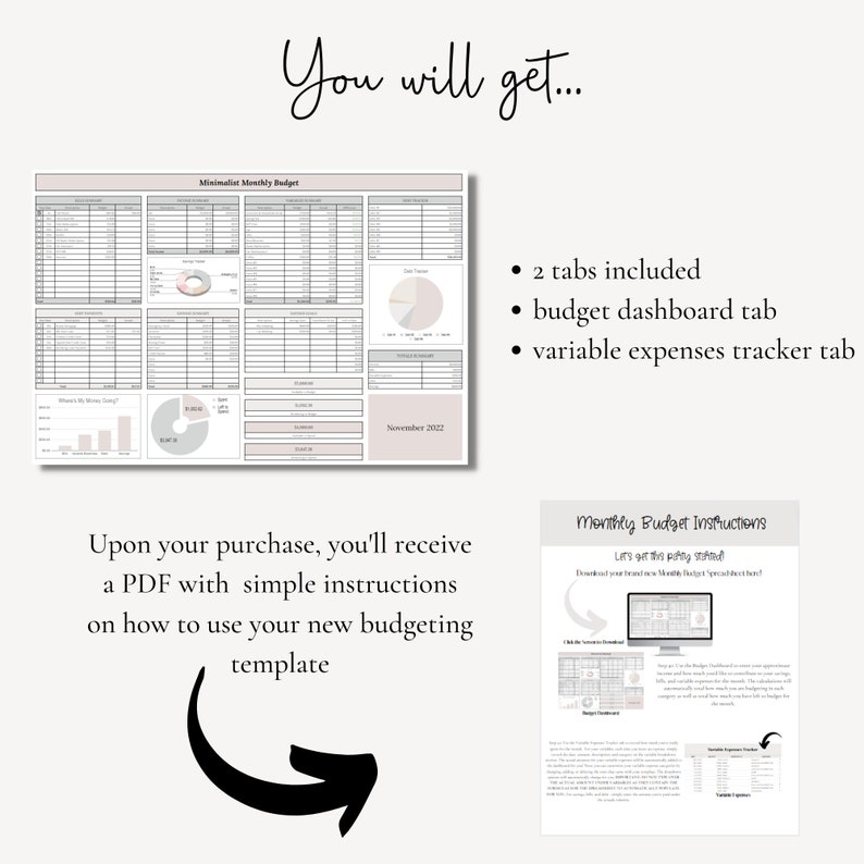 Budget Spreadsheet Monthly Digital Finance Planner Family Budgeting