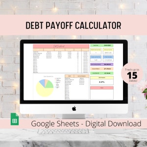 Debt Payoff Calculator - Debt Tracker - Google Sheets Template