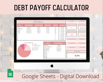 Debt Payoff Calculator - Debt Tracker - Google Sheets Template