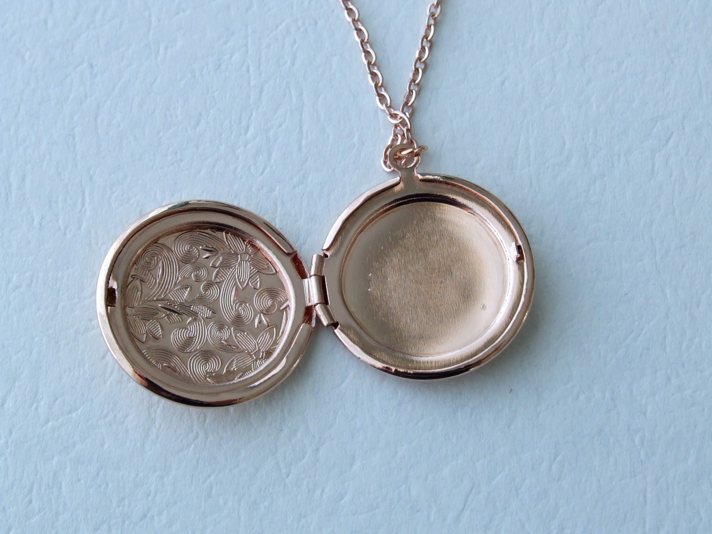 Rose Gold Photo Locket Locket Pendant Locket Necklace | Etsy