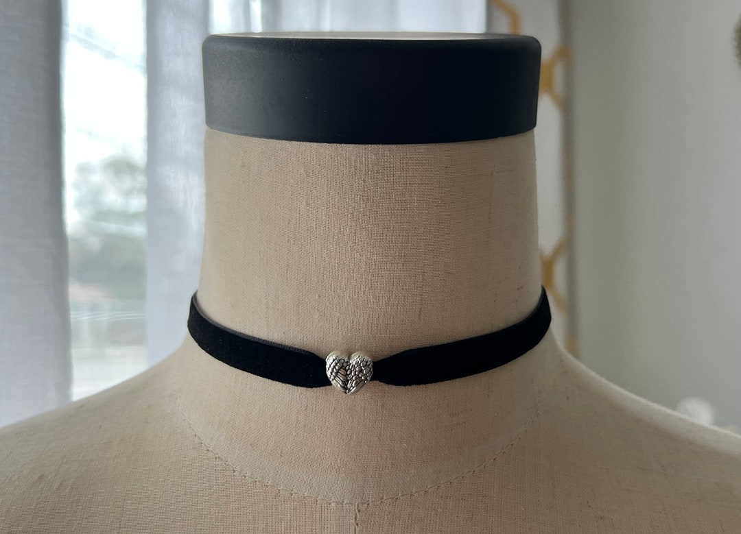Black Velvet Choker Necklace, Womens Choker, Victorian Style Chocker ...