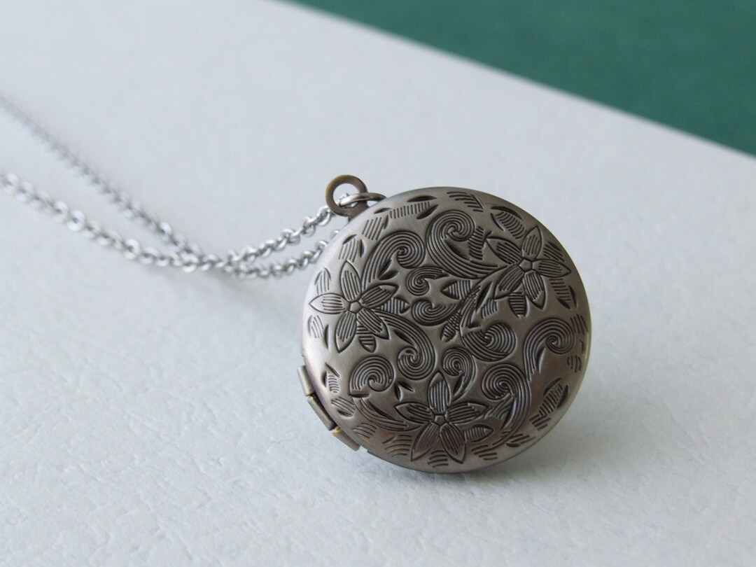 Silver Photo Locket, Locket Pendant, Locket Necklace, Locket, Silver ...