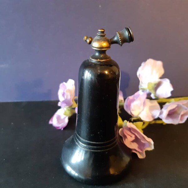 Antique ebony and brass perfume atomiser