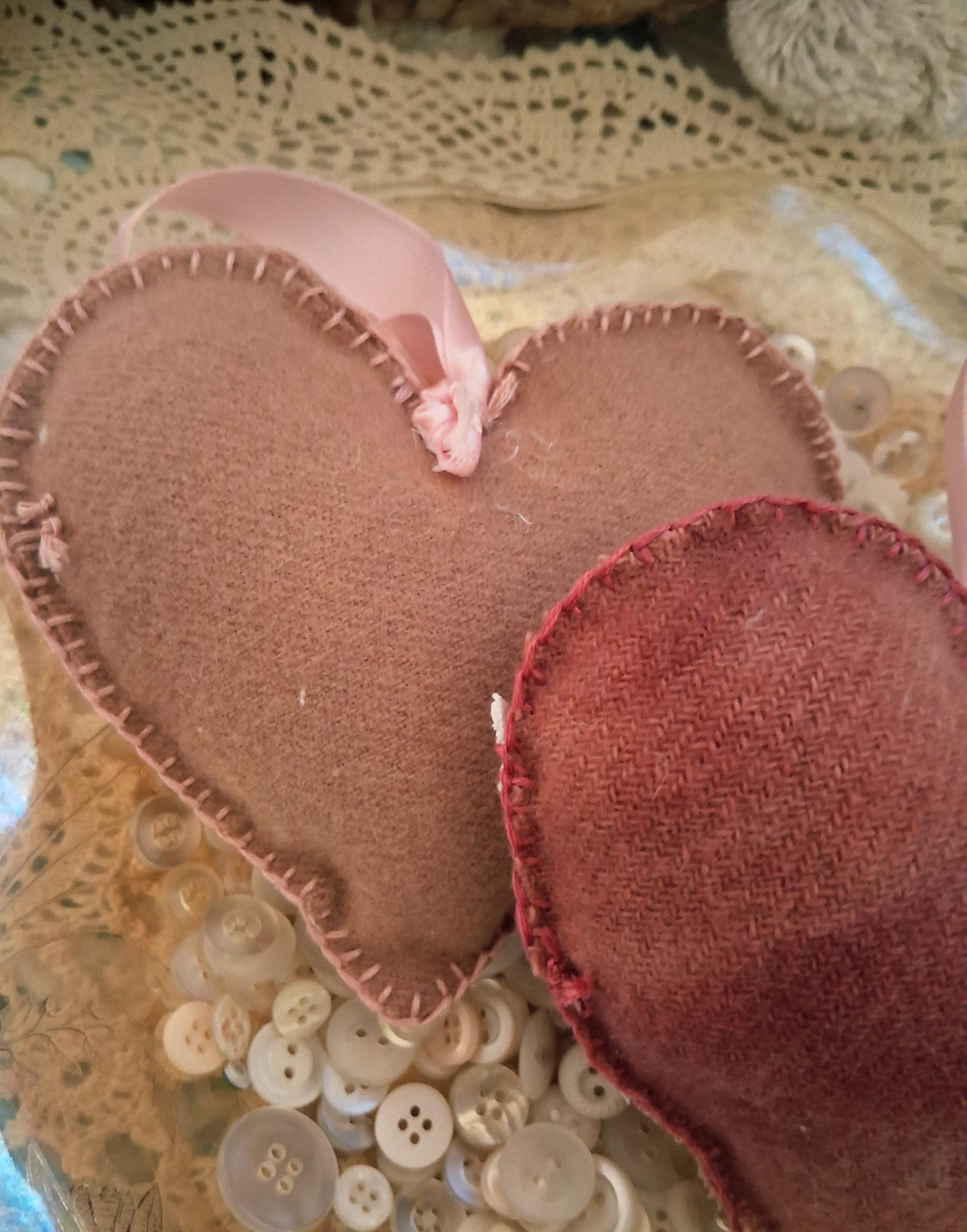 Victorian Shabby Chic Battenburg Lace Trimmed With Silk Ribbon Roses ...