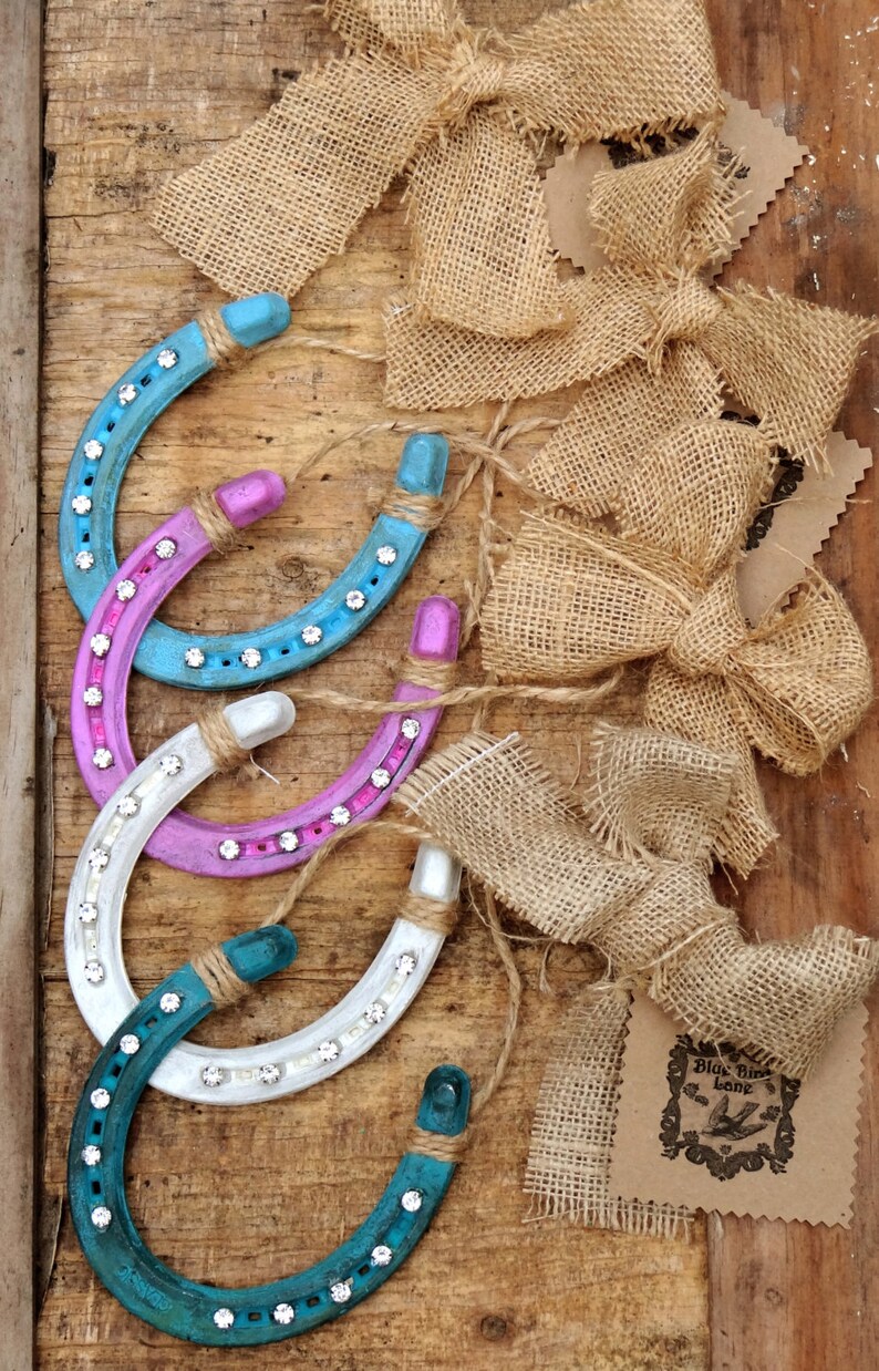 Rustic Lucky Rhinestone Horseshoe Wall Decor in Various | Etsy